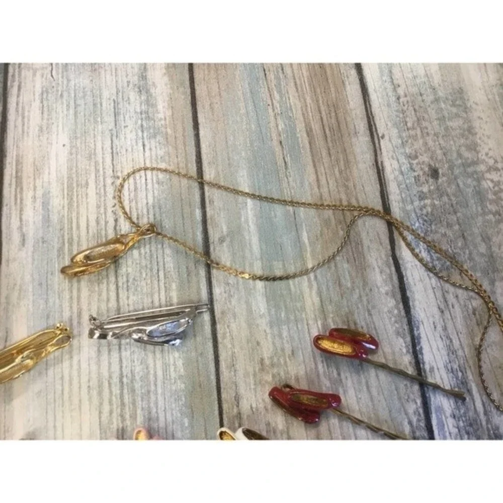 Ballerina Dancer Shoes Hairpins Necklace